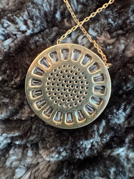 925 Sterling Silver Gold Evil Eye Necklace Crystal Turquoise Pendant Turkey - Picture 6 of 8